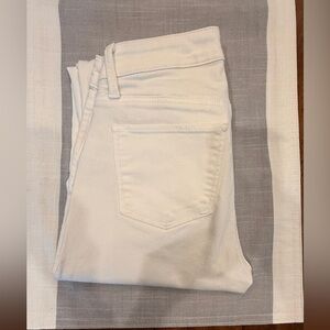 Talbots White Jeans with Nautical Buttons
